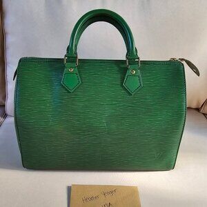 Borneo Green Epi Leather Speedy 30 Louis Vuitton